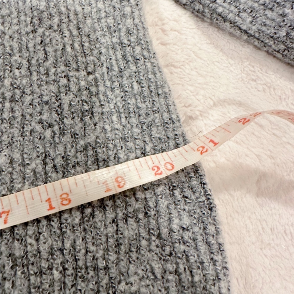 Calvin Klein Open Cardigan Gray Oversized Long Line Cozy Cottagecore Granny M - Picture 8 of 9